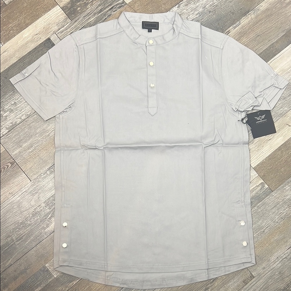 Cordova Shirt short sleeve Diamond collab size M 🆕 henley shirt grey cotton